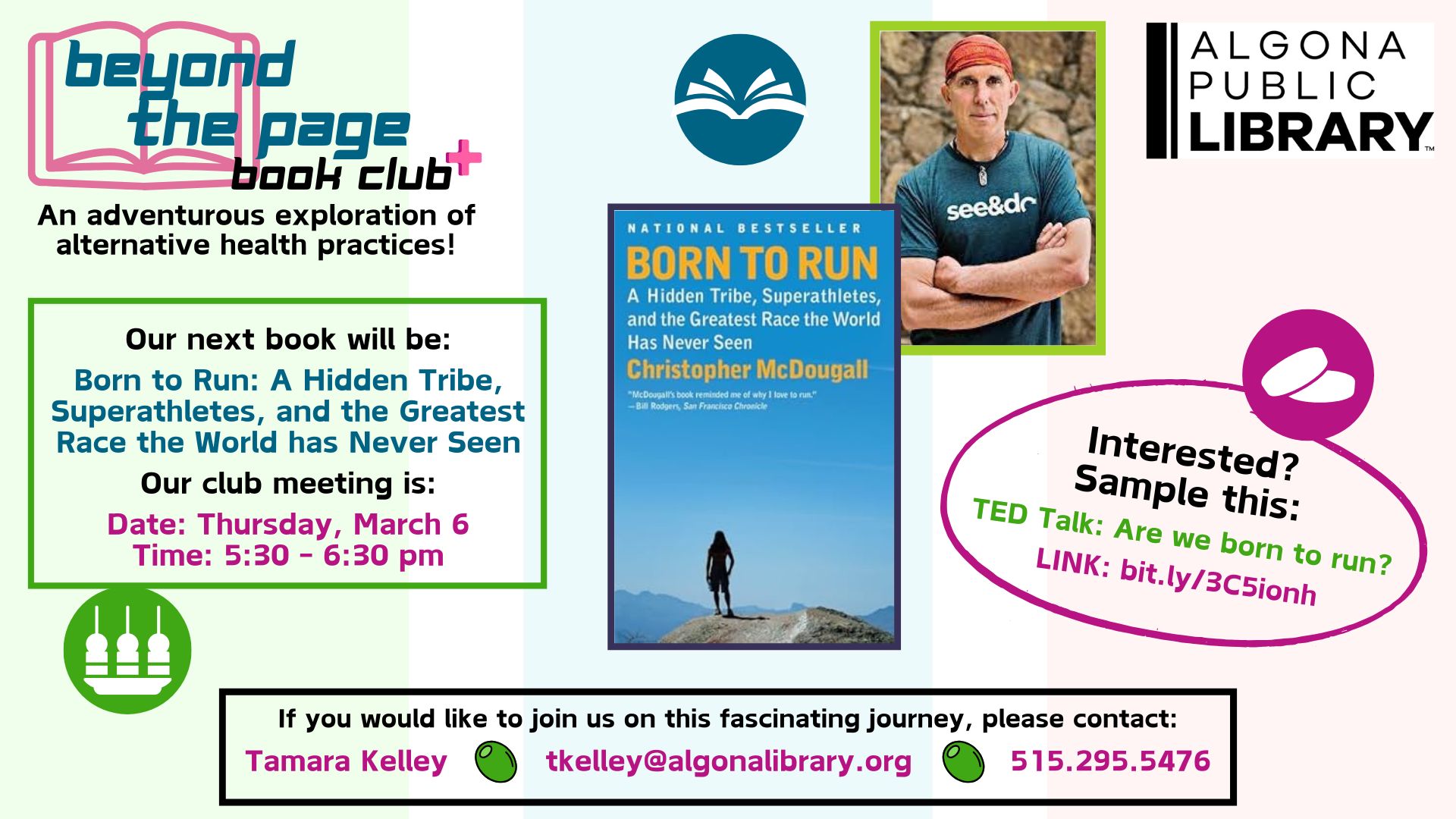 Beyond the Page Book Club meets at 5:30.