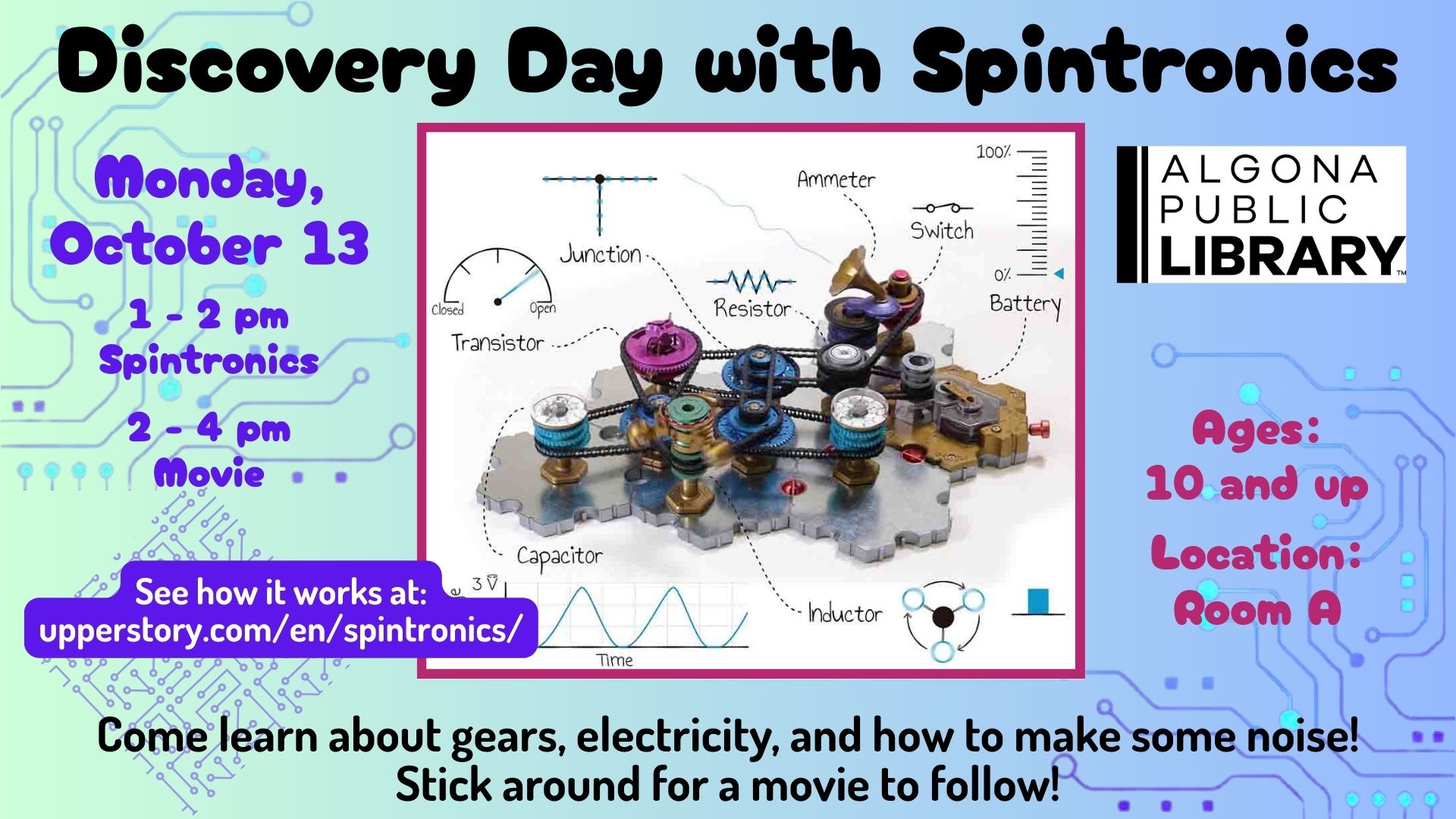Discovery Day from 1:00-4:00 for ages 10 and up.